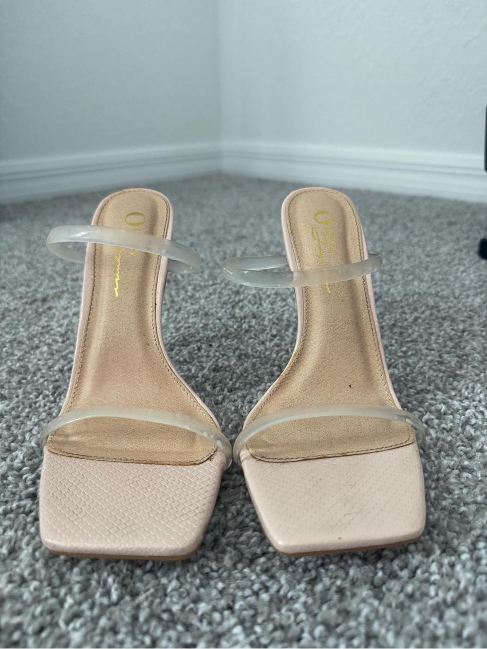 Clear Strap Nude Women’s Slide Sandals